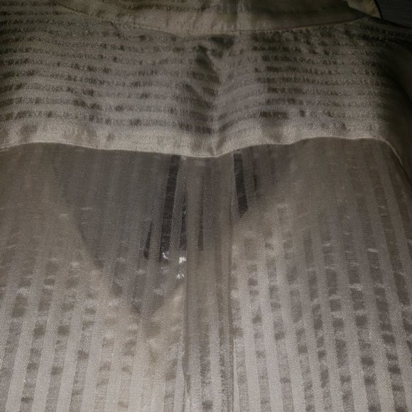 BEBE SHADOW STRIPE SILK DRESS SHIRT - Picture 4 of 6